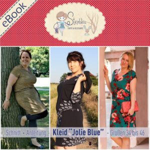 Steinblau Kleid Jolie Blue eBook Schnittmuster