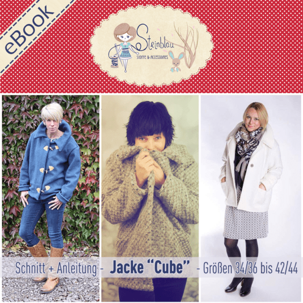 Steinblau Jacke Cube