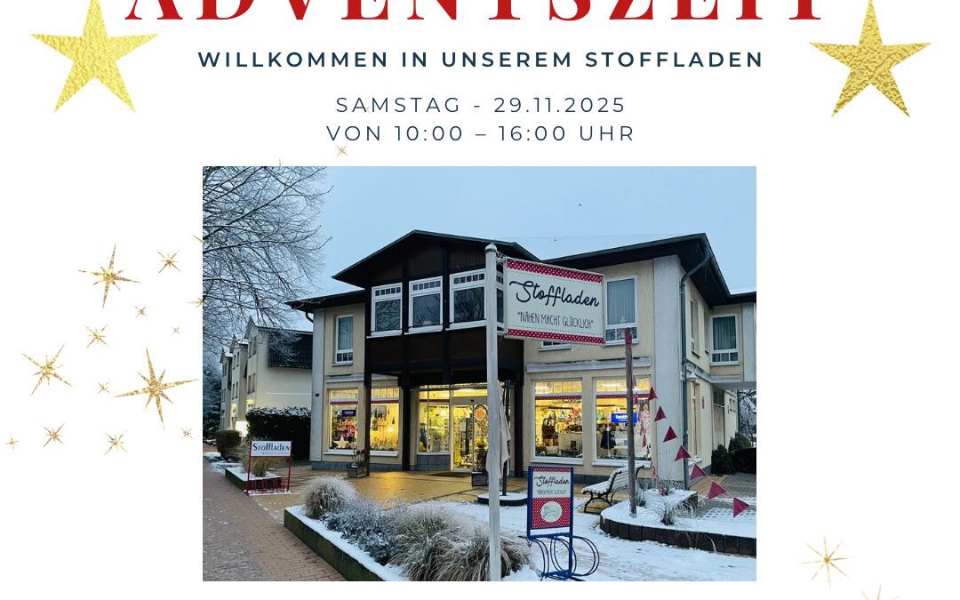 Einladung zur Adventseröffnung bei Steinblau Stoffe & Accessoires