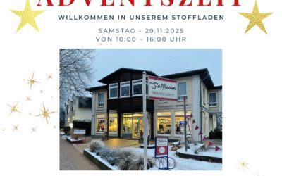 Einladung zur Adventseröffnung bei Steinblau Stoffe & Accessoires