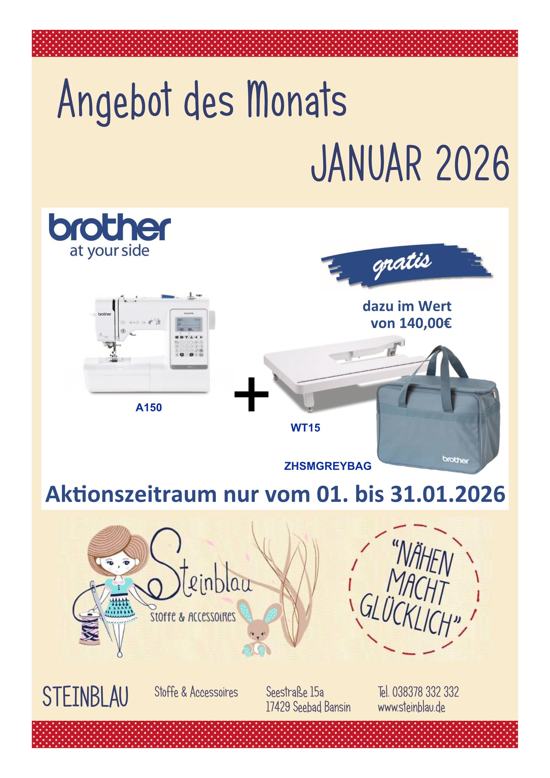 Steinblau Handarbeiten Stoffladen Bansin Usedom